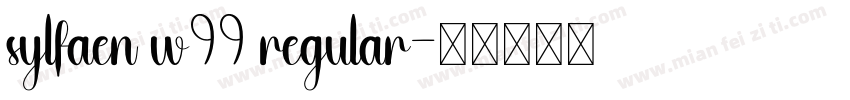 sylfaen w99 regular字体转换